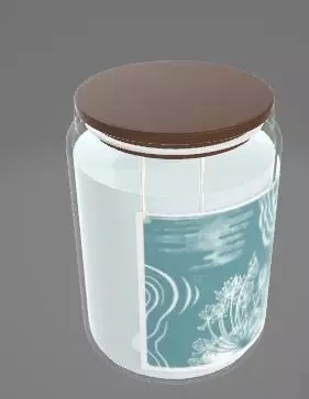 Decorative Candle With Lid 3D Asset 3D model_0