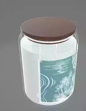 Decorative Candle With Lid 3D Asset 3D model