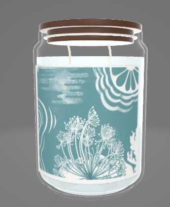 Decorative Candle With Lid 3D Asset 3D model_1