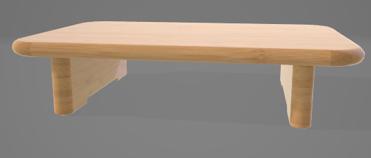 Cutting Board With Feet 3D Asset 3D model_1