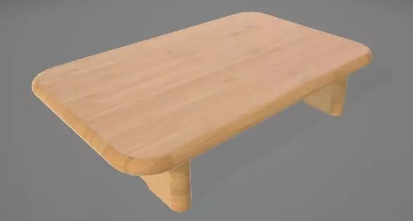 Cutting Board With Feet 3D Asset 3D model_0