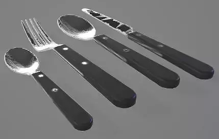 Cuterly Set  With Black Handle 3D Asset