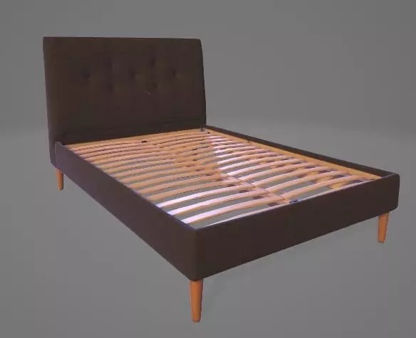 Cushion Bed Frame 3D Asset 3D model_0