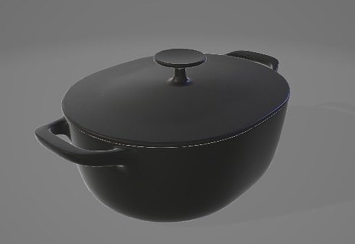 Cassarole Pot 3DAsset 3D model