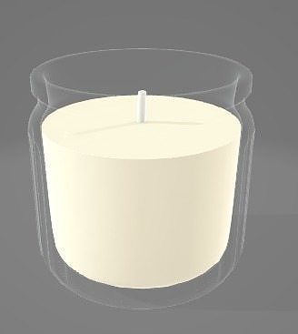 Candle In A Glass Jar 3D Asset 3D model