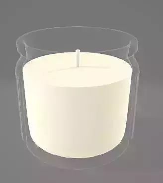 Candle In A Glass Jar 3D Asset