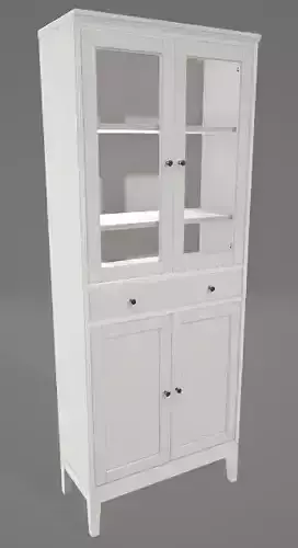 Cabinet With Glass Display 3D Asset