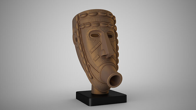 Abstract Male Head Decor 3D print model