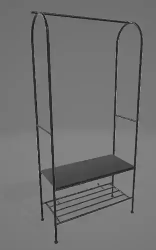 Black Rack With Multiple Storage 3D Asset 3D model