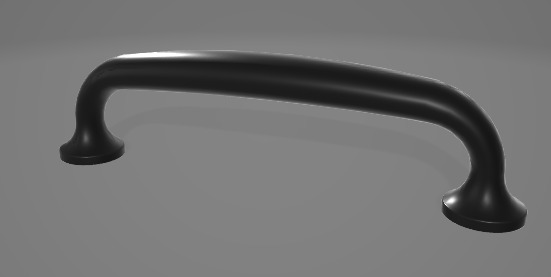 Black Handle 3D Asset 3D model_1