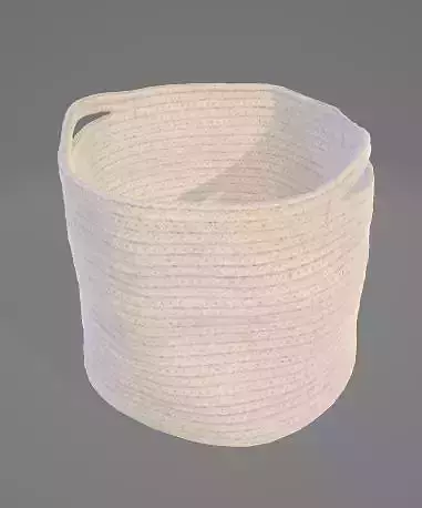 Big Basket With Handle 3D Asset 3D model