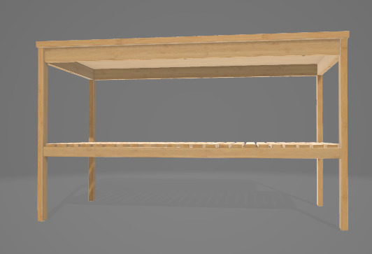 Bench With Storage 3D Asset 3D model_1