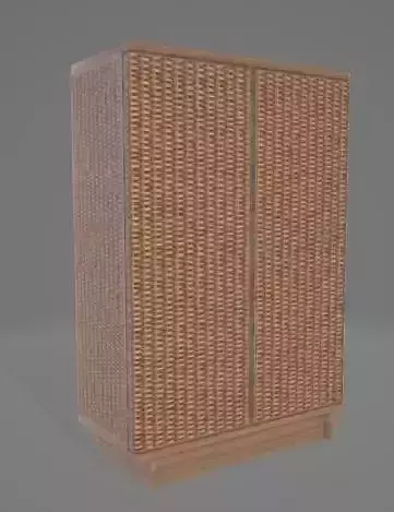 Bamboo Cabinet 3D Asset 3D model