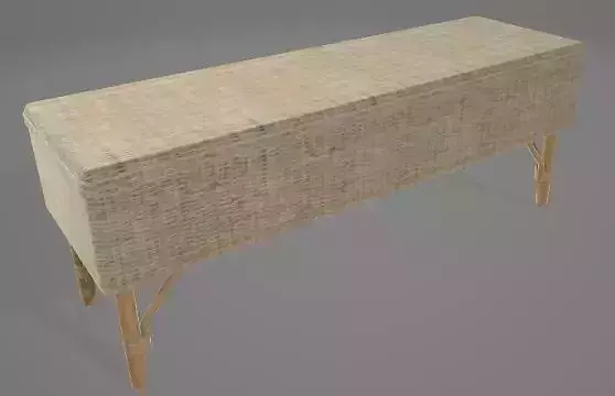 Bamboo Bench 3D Asset 3D model