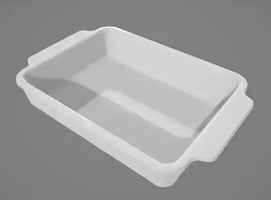 White Oven Dish 3D Asset