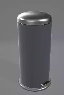 Slender Trash Bin 3D Asset 3D model