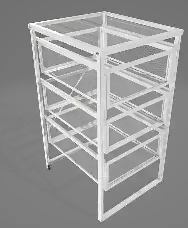 Simple Transperant Office Drawer 3D Asset