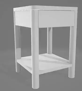 Simple Small Nightstand 3D Asset