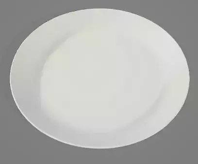 Simple Porcelin White Plate 3D Asset