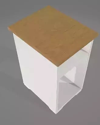 Simple Nightstand With Wooden Top 3D Asset
