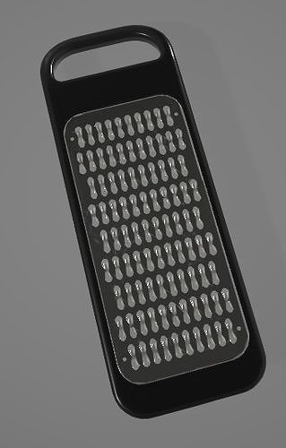 Simple Black Grater 3D Asset 3D model