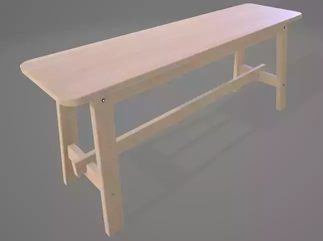 Simple Bench 3D Asset