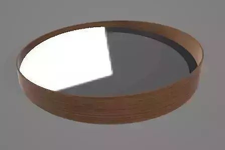 Rustic Round Mirror 3D Asset