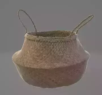 Round Basket 3D Asset