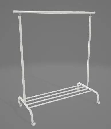 Rack with Shoe Storage 3D Asset 3D model_0