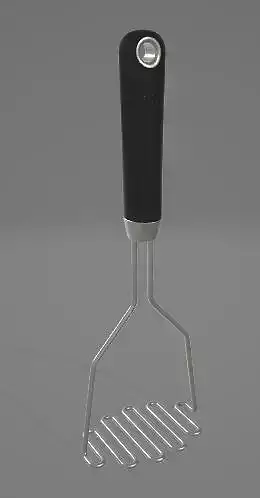 Potato Masher with Black Handle 3D Asset