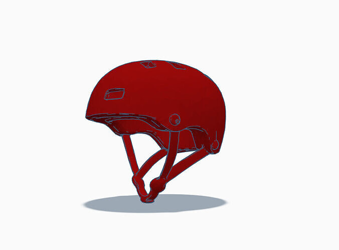 Low Poly Bike Helmet 3D Model  Unisex  STL OBJ FBX 3D print model