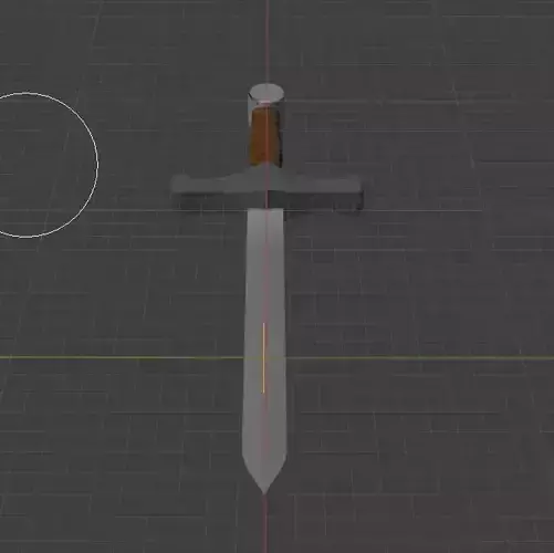 low poly simple sword