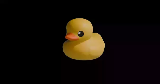 Cartoon rubber duck - stylized 3D model for blender - Game ready