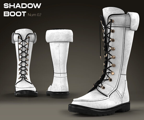Shadow Boot High-Quality 3D Boots 02 3D model