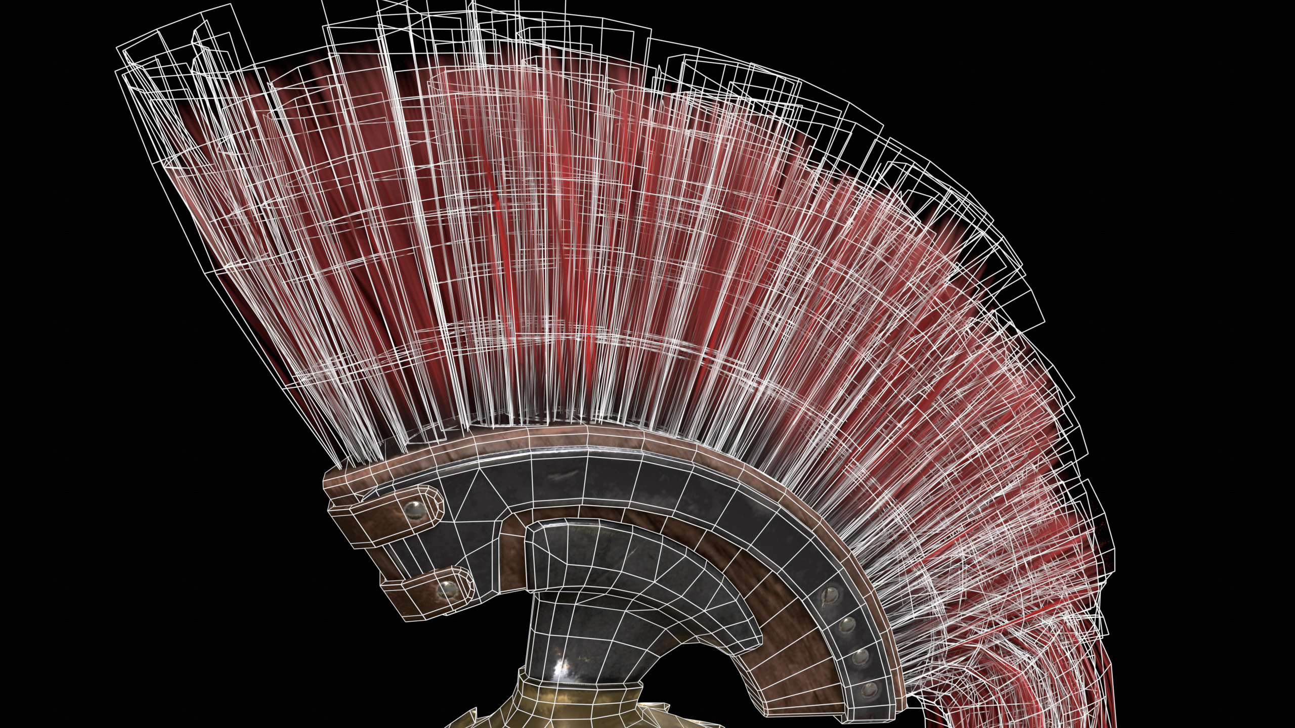 Spartans Warrior Helmet PBR Low-poly 3D model_15