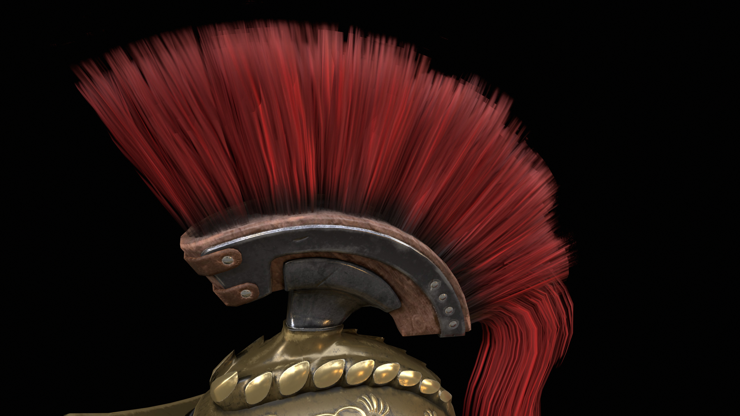 Spartans Warrior Helmet PBR Low-poly 3D model_10