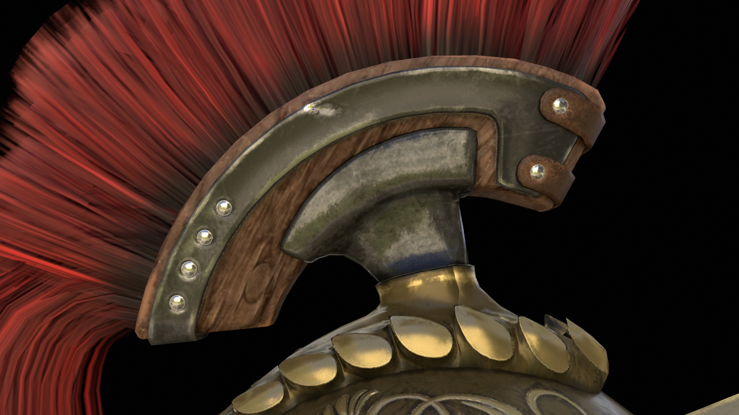 Spartans Warrior Helmet PBR Low-poly 3D model_6