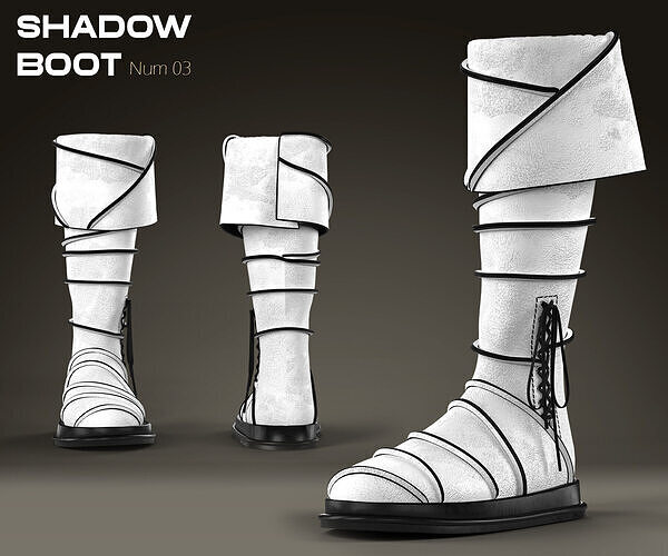 Shadow Boot High-Quality 3D Boots 03 3D model