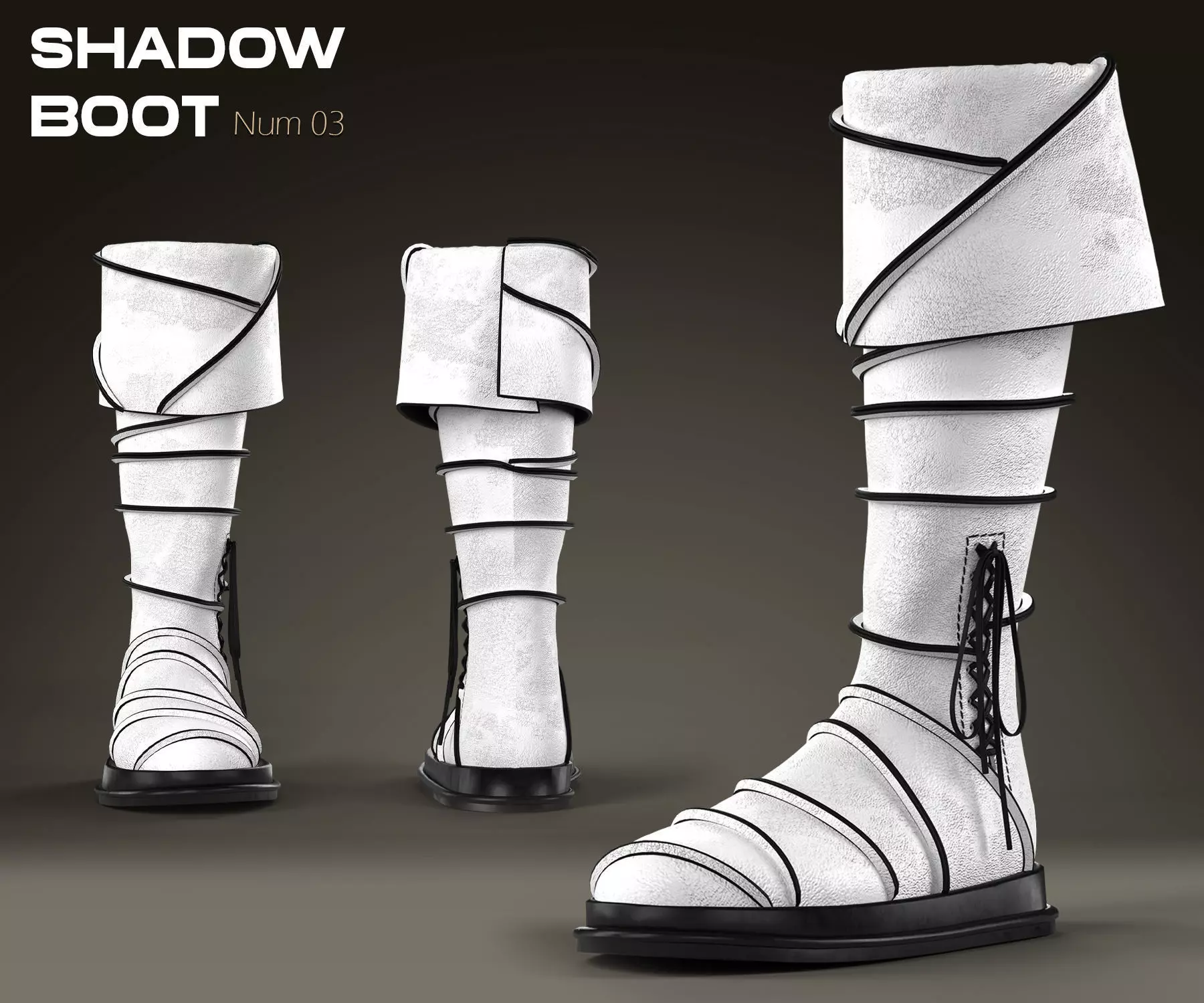 Shadow Boot High-Quality 3D Boots 03 3D model_0