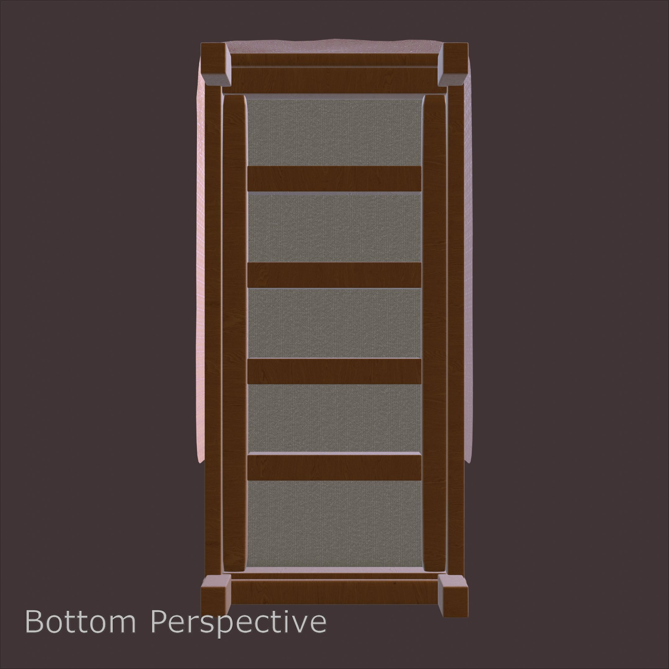 Single Bed with Pink Blanket High-Quality PBR 3D Model 3D model_5