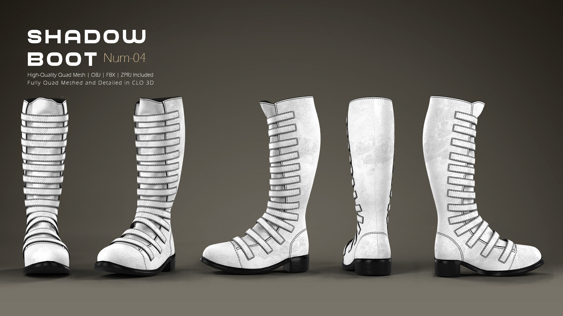 Shadow Boot High-Quality 3D Boots 04 3D model_2