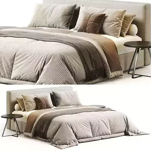 West Elm Curved Modern Upholstered Bed