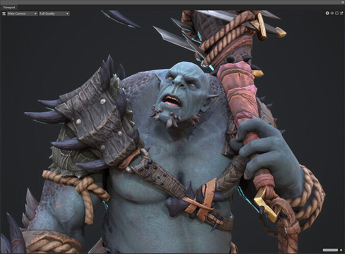 Orc warrior Low-poly 3D model