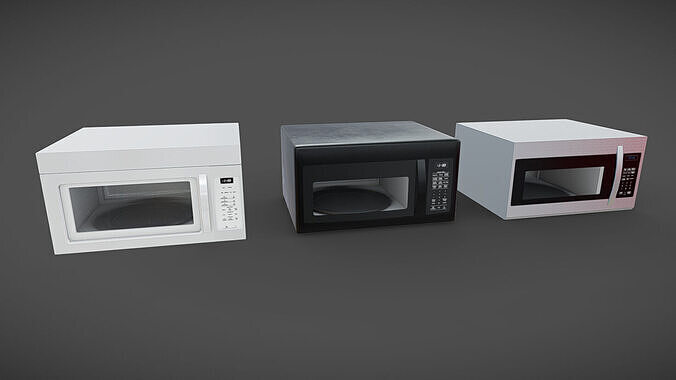 Overhead Microwaves Low-poly 3D model