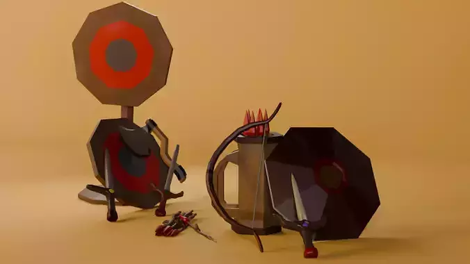 Stylized Weapon Pack Low-poly 3D model