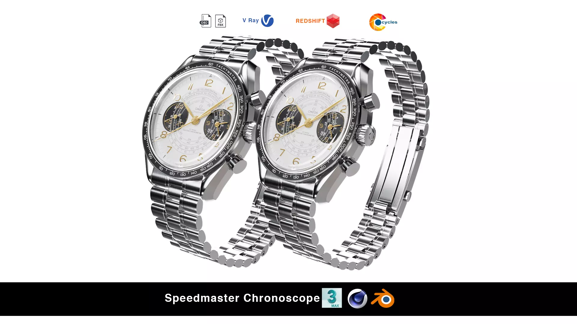 Speedmaster Chronoscope Watch 3D model