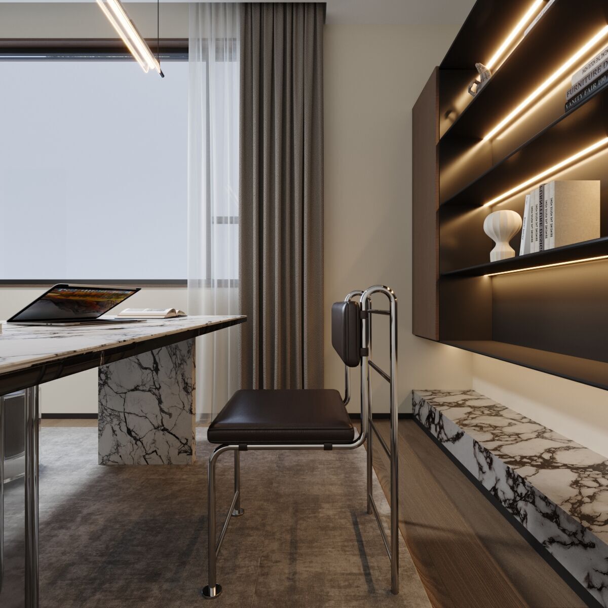 office room Free 3D model_4