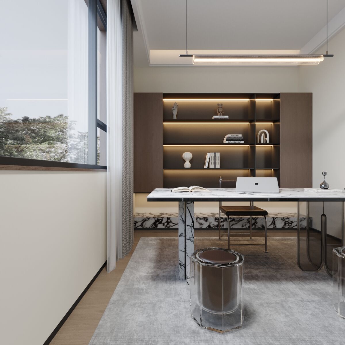 office room Free 3D model_3