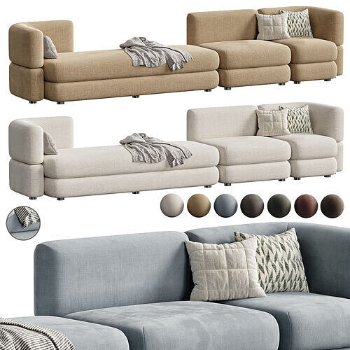 Modular sofa Brera 4 3D model