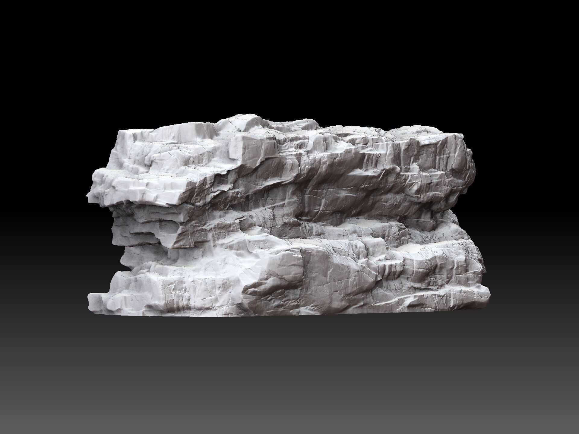 Cliff rock Face DIorama TTG pack 3D print model_6